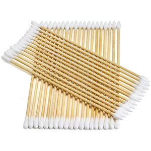 Bonson Cotton Swabs 15cm Pointed And <b>Rounded</b> Tips For Cleaning Guns Makeup Removal Cosmetics 400 Pcs With Storage <b>Box</b> - Product Image 1