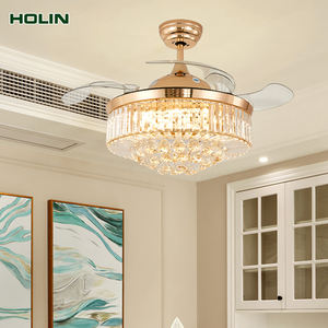 Ventilador de Techo Negro con Luz LED, Aspas Invisibles, Venta Directa de Fábrica en Zhongshan, Fabricantes de Lámparas de Ventilador, Gran Éxito de Ventas - Product Image 2