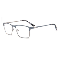 Marcos de diseñador retro Vintage para mujer y hombre, gafas con montura de metal, óptica italiana, unisex