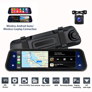 Camera hành trình Carlover 9.66 inch, màn hình không dây Carplay, Android Auto, <span class=keywords><strong>HD</strong></span>, gương chiếu hậu DVR, góc quay 170 độ, tầm nhìn ban đêm - Product Image 2
