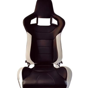 ユニバーサルアジャスタブルレーシングシートブラックPVCレザーレーシングシート、レッドティーム付き - Product Image 5