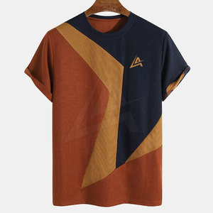 เสื้อยืดคอกลมสำหรับผู้ชายเสื้อยืดแนวสตรีทสำหรับผู้ชายดีไซน์โลโก้ของคุณเอง - Product Image 1