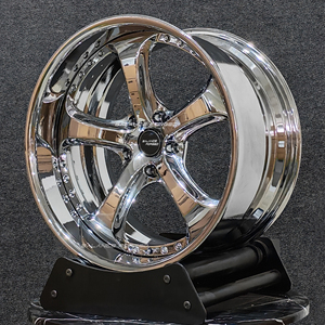 ล้อเฟืองล้อโครเมียมขัดเงาหลายชิ้นสำหรับ TOYOTA CROWN Lexus GS LS <span class=keywords><strong>Nissan</strong></span> <span class=keywords><strong>Skyline</strong></span> 350Z BMW Mercedes 18 19 20นิ้ว - Product Image 3