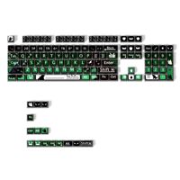 Dark Green Anime Monster Full Set PBT Keycap Set Dye Sublimation Custom English Keycaps for MX Mechanical Gaming Keyboard