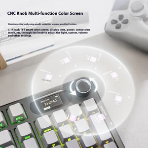 <span class=keywords><strong>Clavier</strong></span> mécanique de jeu sans fil RGB à trois modes avec écran gravé sur le côté personnalisé Attack Shark X98Pro - Product Image 4