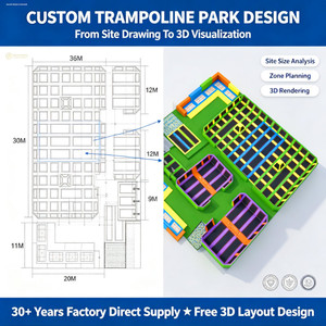 Parque de Trampolines Interior al por Mayor, Diseño Personalizado, Parque de Aventuras, Parque de Trampolines para Niños y Adultos en Venta - Product Image 2