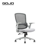 Chaise de bureau ergonomique multifonctionnelle GOJO Factory avec soutien lombaire, dossier en maille et siège en mousse haute élasticité