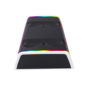 Soporte de carga doble de luz deslumbrante para controlador <span class=keywords><strong>PS5</strong></span> para controlador inalámbrico PlayStation 5 con comunicación por cable colorida - Product Image 2