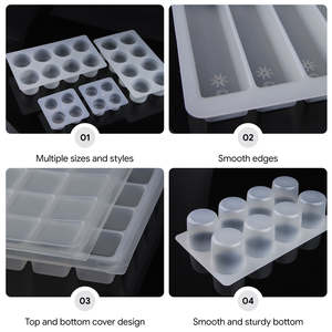 Bac à glaçons professionnel sans BPA et non toxique, 8 compartiments, qualité alimentaire, empilable, en PP, pour l'exportation - Product Image 3