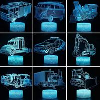 Lampe de nuit 3D à 7 couleurs changeantes, lampe de bureau USB, interrupteur tactile LED, barre lumineuse pour garçons, cadeaux pour enfants