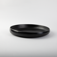 Harga pabrik Matte hitam 13 "melamin piring makan malam tidak bisa pecah Oval piring saji untuk Hotel restoran bersertifikat FDA
