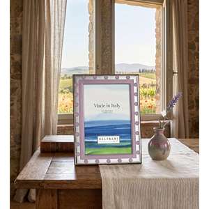 กรอบรูปเบลตรามี 4x6 ชุบเงิน พร้อมกรอบโลหะลายจุดสีชมพู - Product Image 2