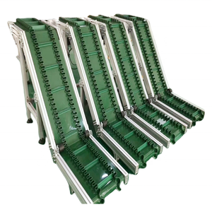 Rok lembut industri Mini kualitas tinggi sabuk konveyor dinding samping pola rumput PVC hijau harga grosir pemandu OEM murah - Product Image 1