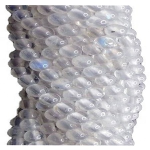 Blanc brillant Arc-En-Ciel <span class=keywords><strong>Pierre</strong></span> <span class=keywords><strong>De</strong></span> <span class=keywords><strong>Lune</strong></span> Bleu Feu Flashy perles rondes - Product Image 3