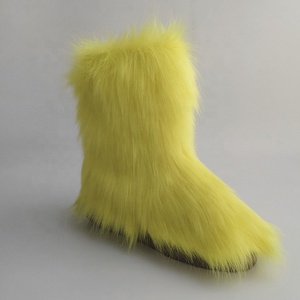 Bottes d'hiver en fausse fourrure pour femme, colorées, nouvelle collection, vente en gros - Product Image 3