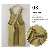 Tablier de Chef en Taslon Imperméable et Anti-Huile pour la Restauration, Vêtement de Travail de Cuisine, Personnalisation OEM, Lot en Gros