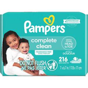 Lingettes pour bébé 100% sans parfum, pour peaux sensibles, 216 lingettes, 17,8 x 17 cm, vente en gros - Product Image 1