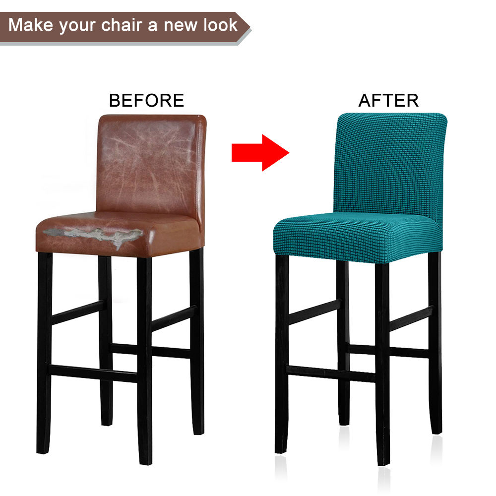 Stool Seat Made To Measure Dining Chair Covers DOLITY Short Back