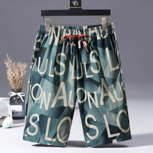 ANSZKTN-Shorts pour hommes, vêtements d'extérieur, <span class=keywords><strong>pantalon</strong></span> de plage tendance pour gros hommes, <span class=keywords><strong>pantalon</strong></span> ample et décontracté à cinq points de grande taille - Product Image 1