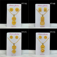 Parure de bijoux ethniques en laiton plaqué or 24 carats, motif floral ajouré, collier, boucles d'oreilles et bague, style vietnamien et indien, pour mariages, banquets et fêtes