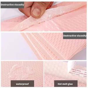 Enveloppes personnalisées avec logo A3, écologiques, avec bulles biodégradables imperméables en poly rose, brun, noir, pour l'emballage - Product Image 3