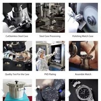 Reloj de Cuarzo para Hombre, Marca Privada OEM ODM, Acero Inoxidable, Resistente al Agua 5ATM, Diseño de Lujo, Movimiento Japonés, Caja Plateada