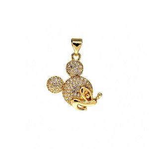 Ciondolo a forma di testa di <span class=keywords><strong>Topolino</strong></span> in Zirconia Cubica Trasparente (CZ) per fai da te, Charms per Crocs, Accessori Placcati Oro, Regalo per Creazione Gioielli - Product Image 4