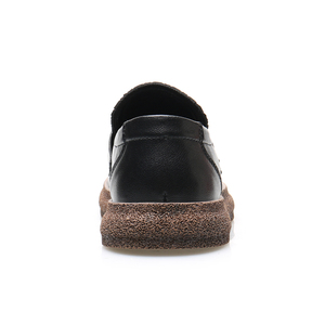 รองเท้าลำลองผู้ชายแบบสวมหนัง PU พื้นยาง ปี 2024 รองเท้าเดินแบบแบนสำหรับผู้ชาย - Product Image 4