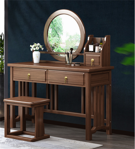 New Chinese Style <strong>Dressing</strong> <strong>Table</strong> Solid Wood <strong>Walnut</strong> <strong>Dressing</strong> <strong>Table</strong> with Mirror Integrated Bedroom Furniture - Product Image 3