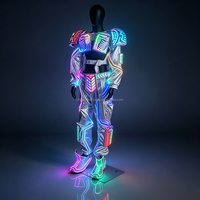 Costume de scène LED programmable avec logo personnalisé, costume de robot lumineux pour boîte de nuit, festival, défilé, spectacle de danse, événement, fête