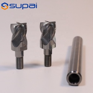 Fresas de carburo de tungsteno Supal de 4 filos con cabezales intercambiables y recubrimiento AlTiN, OEM disponible, cabezales de corte reemplazables - Product Image 2