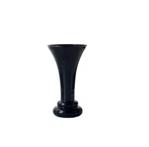 Wholesale Customized Creative Black Glass Vase Nordic Flower Arrangement Dried Desktop Flower Pot