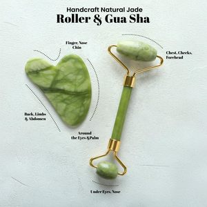 Rouleau de jade pour cryothérapie, outils de massage facial Gua Sha, cristaux naturels pour la relaxation corporelle, coffret bien-être - Product Image 5