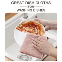 Chiffons de cuisine en microfibre Eurow ultra absorbants, séchage rapide, tissage gaufré, carrés, durables, réutilisables, surfaces douces