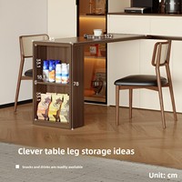 Moderner Stein-Esszimmerschrank Klappbarer Drehbarer Esstisch Integrierter Stauraum Wohnzimmer Wandmontiert Villa