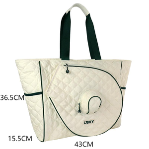 เหมาะสำหรับไม้เทนนิส กระเป๋าโท้ตสไตล์สปอร์ต สไตล์กีฬากลางแจ้ง ผ้าฝ้ายรีไซเคิล สายปรับได้ จัดเก็บง่าย - Product Image 3