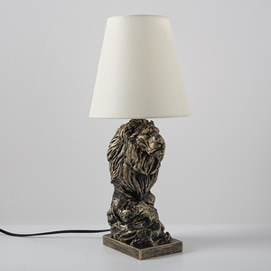 Lampadaires design pour animaux Lampes de table LED Lion en résine Lampes de chevet Chambre à coucher Lampe sur pied Living Rooml Creative Black Gold Lion - Product Image 3