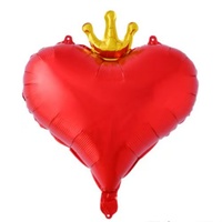 Ballon en feuille d'aluminium en forme de cœur pour la décoration de fête