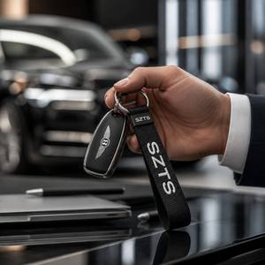 Cordón de nailon tejido personalizado con anilla, correa duradera y ligera para llaves de coche, bolso, teléfono, venta al por mayor - Product Image 3