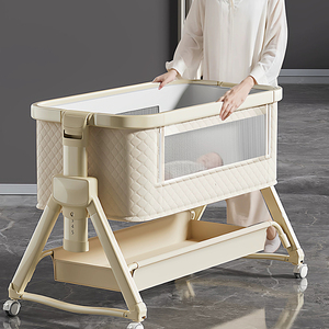 Cuna Portátil Multifuncional de Metal Moderna para Recién Nacidos de 0 a 3 Años para Uso en Dormitorios, Hoteles, Hospitales y Apartamentos - Product Image 1
