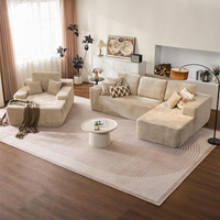 Canapé-lit sectionnel en forme de L avec fauteuil inclinable, rembourré en éponge, extra large, sans assemblage requis, beige, pour salon