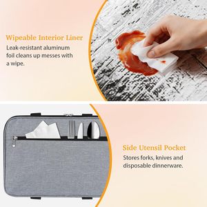 Sac isotherme portable pour plats chauds ou froids – Sac repas isotherme ou glacière - Product Image 3