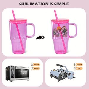 Verre à bière coloré Libby 650 ml (22 oz) avec poignée, couvercle et paille, personnalisable avec logo – Nouveauté très demandée - Product Image 4