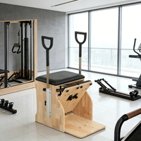 Chaise Wunda Pilates en bois d'érable, compacte, finition naturelle, équipement de fitness pour le renforcement du tronc, certifiée CE 2026