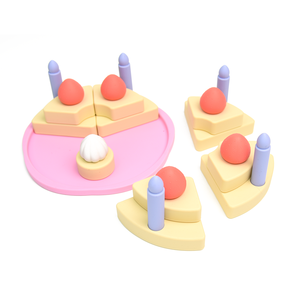 Arrivée gratuite Bpa enfants Silicone gâteau d'anniversaire ensemble jouets enfant en bas âge bébé enfants jeux semblant jouet - Product Image 3