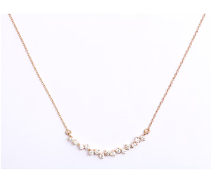 Collier minimaliste en or massif avec diamants certifiés IGI, bijou délicat et élégant, intemporel, pour femme - Product Image 2