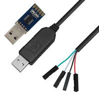 Câble USB A vers Dupont 4 broches pas de 0,1 pouce TTL 3,3V 5V UART personnalisable avec puce FTDI FT232RL pour routeur, téléchargement GPS et débogage