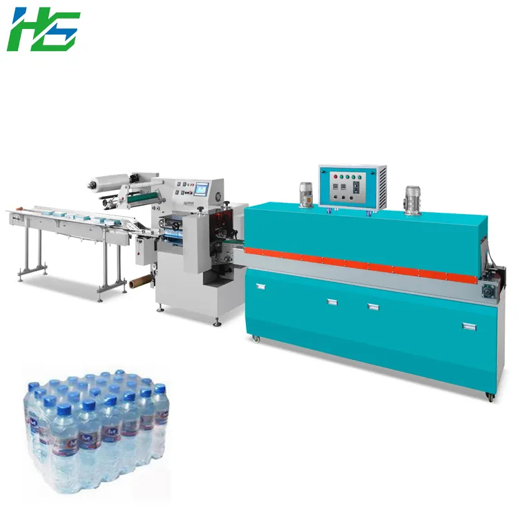 Hongshuo HS-SRR-460 Fully Auto Large Heat Shrink Film Wrapping Machine for Paper Bowl Cup Noodle Food Production Line