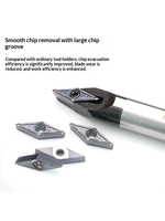 Barre de perçage anti-vibration HSS SVJCR/SVJCL 93 ° Outil de tournage interne pour tour CNC avec insert VC pour le fraisage de trous profonds