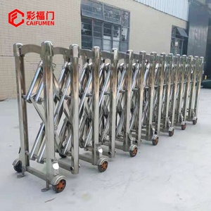 Ultimo stile in acciaio inox fisarmonica blocco stradale pieghevole Guardrail formato personalizzabile centro commerciale manuale in coda cancello di isolamento - Product Image 4